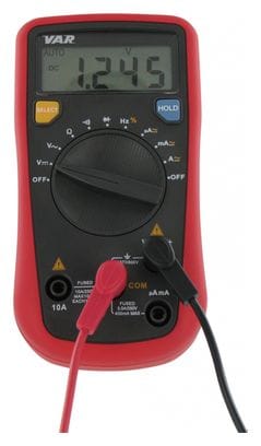 VAR Digital Multimeter Red / Black