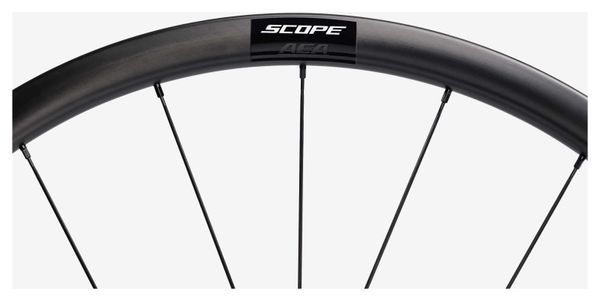 Paire de Roues Scope R3 700c | 12x100 - 12x142 mm | CenterLock | Noir