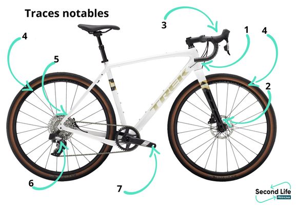 Produit Reconditionné - Gravel Bike Trek Checkpoint ALR 5 Sram Apex eTap AXS 12V 700 mm Blanc