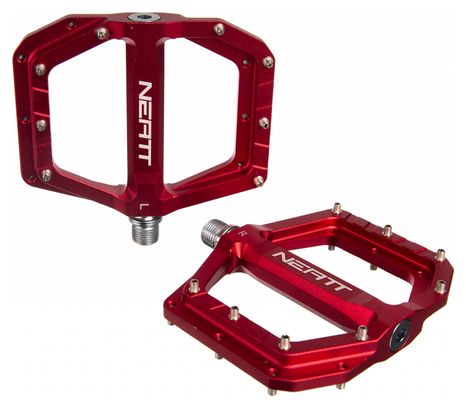Paire de Pédales Plates Neatt Oxygen V2 8 Picots Rouge
