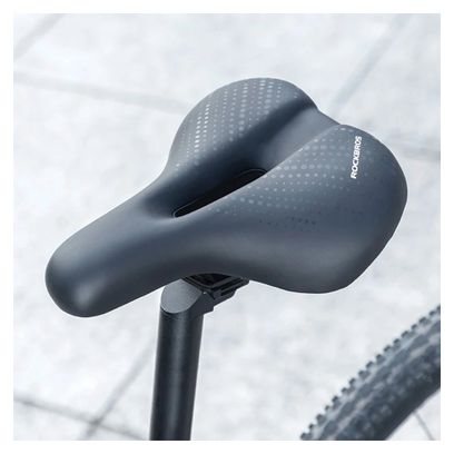 Selle de vélo VTT + lampe - noir