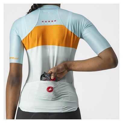 Castelli Aero Pro Blue / Orange Women's Jersey