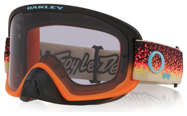 Gafas de MTB Oakley O-Frame 2.0 PRO MX  Troy Lee Designs Transparente Negro Naranja/Gris claro/Ref.: OO7115-66