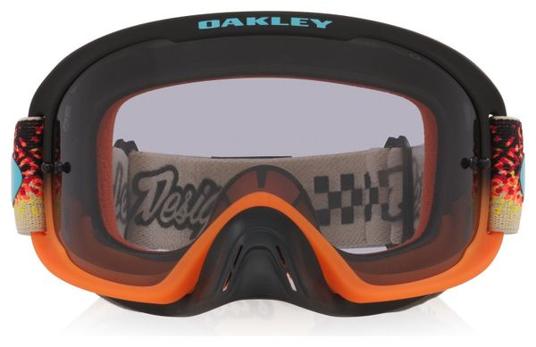 Gafas de MTB Oakley O-Frame 2.0 PRO MX  Troy Lee Designs Transparente Negro Naranja/Gris claro/Ref.: OO7115-66