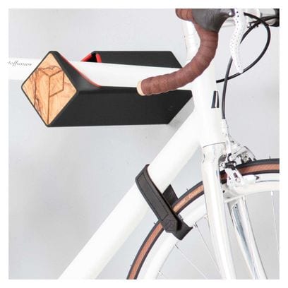 Parax D-Rack M Montaggio a parete nero/nero/legno d'ulivo