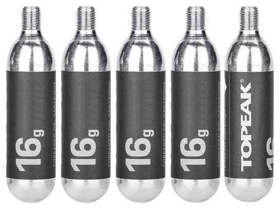Topeak Pack 16G CO2-patroon met schroefdraad (5 stuks)