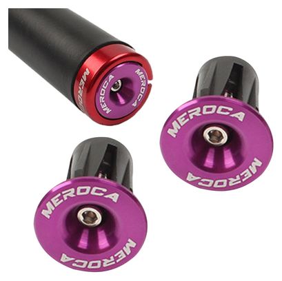 Bouchons de cintre vélo – 22 à 24 mm – Vis M4 – Violet
