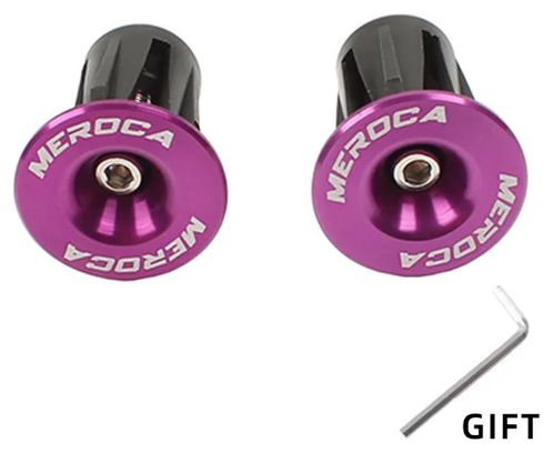 Bouchons de cintre vélo – 22 à 24 mm – Vis M4 – Violet