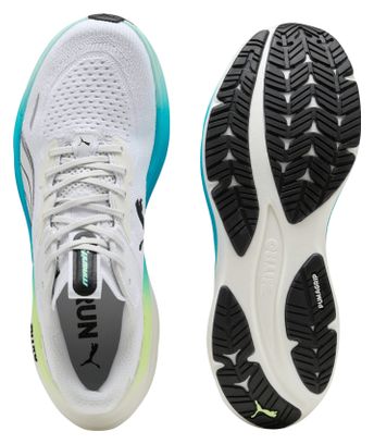 Puma Loopschoenen Magnify Nitro 3 Wit/Blauw Voor Mannen