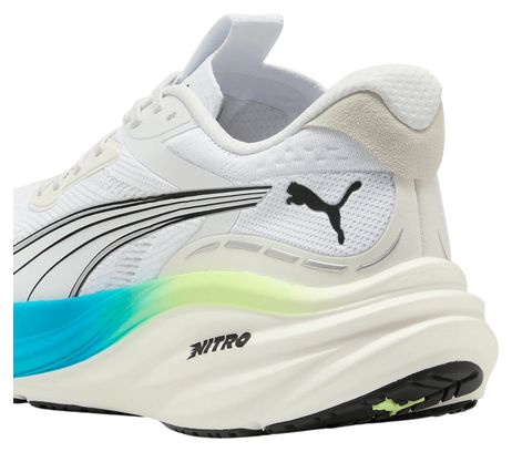 Puma Loopschoenen Magnify Nitro 3 Wit/Blauw Voor Mannen