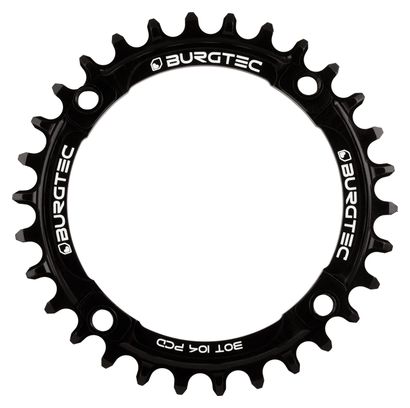 Piatto rotondo Burgtec Thick Thin 104 mm BCD nero