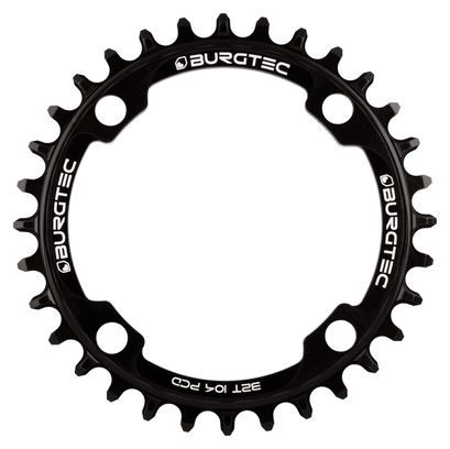 Piatto rotondo Burgtec Thick Thin 104 mm BCD nero