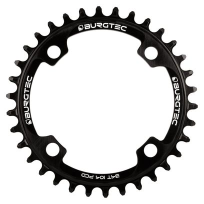 Piatto rotondo Burgtec Thick Thin 104 mm BCD nero