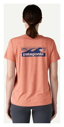 T-Shirt Patagonia Cap Cool Daily Graphic - Waters Rose Femme	