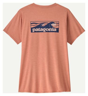 T-Shirt Patagonia Cap Cool Daily Graphic - Waters Rose Femme	