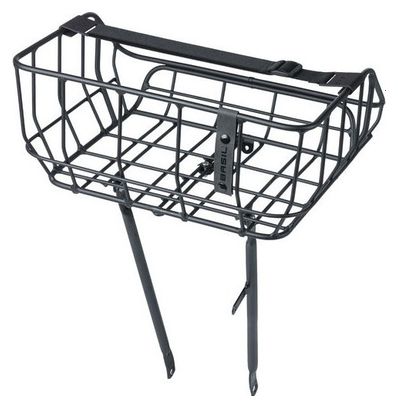 Basil Portland 25L Matte Black Front Bicycle Basket