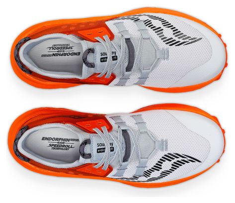 Trail Running Shoes Saucony Endrophin Rift White Orange