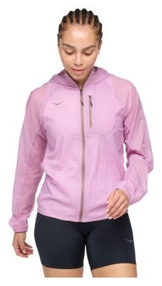 Veste coupe-vent Hoka Skyflow Rose Femme