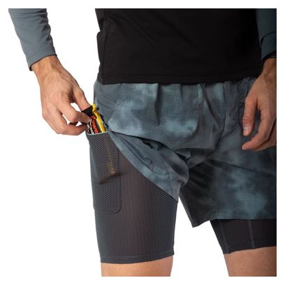 Short 2-en-1 Dynafit Trail Reflectiv Bleu Homme
