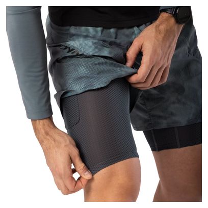 Short 2-en-1 Dynafit Trail Reflectiv Bleu Homme