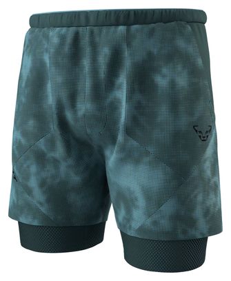 Short 2-en-1 Dynafit Trail Reflectiv Bleu Homme