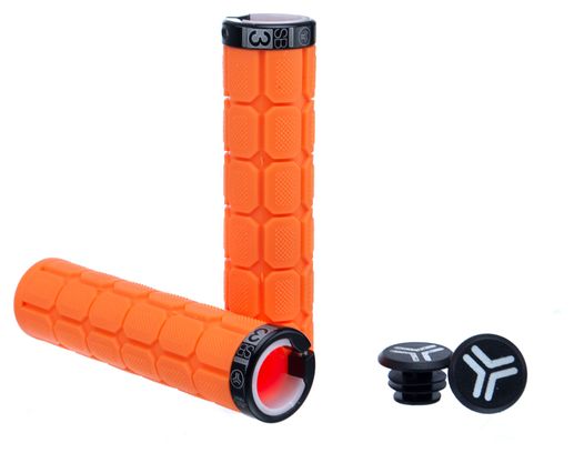 Paar SB3 Big One Grips Oranje/Zwart