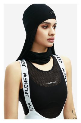 Bonnet de cyclisme JELENEW en mélange laine et modal noir