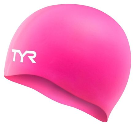 TYR Wrinkle-Free Silicone Swim Cap FL PINK ALL