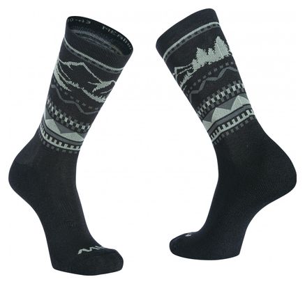 Northwave Core Socks Nero/Verde chiaro
