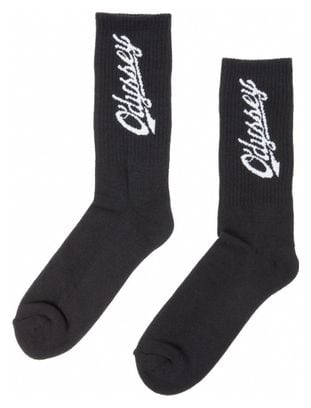 Chaussettes Odyssey Slugger Noir Logo Blanc