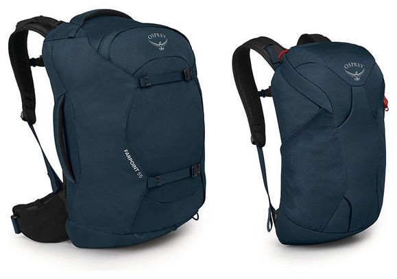 Sac de Randonnée Osprey Farpoint 55 Homme Bleu 