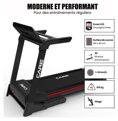 Tapis de course connecté - 20km/h - CARE - CT-750 - KINOMAP