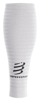 Gambali a compressione Compressport R2 Aero 2.0 Bianco/Nero