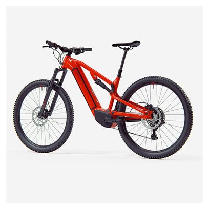 VTT Électrique Tout-Suspendu Rockrider E-Expl 520 S Microshift Advent 10V 500Wh 29'' Rouge Vif 2024