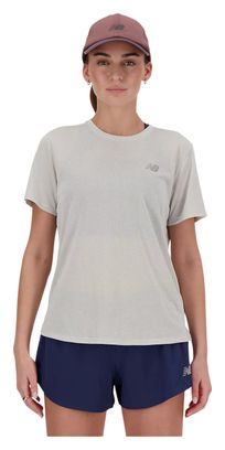 Camiseta de running New Balance RC Essential gris para mujer