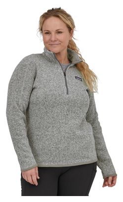 Patagonia Damen Fleecejacke Better Sweater 1/4 Zip Grau