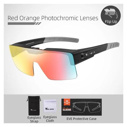 Lunettes de soleil photochromiques avec verres interchangeables - noir
