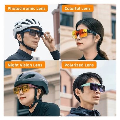 Lunettes de soleil photochromiques avec verres interchangeables - noir