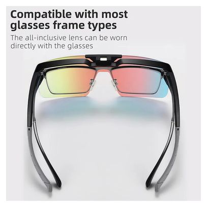 Lunettes de soleil photochromiques avec verres interchangeables - noir