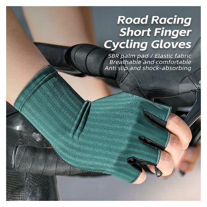 Gants antidérapants unisexes  respirants  demi-doigts - Gris