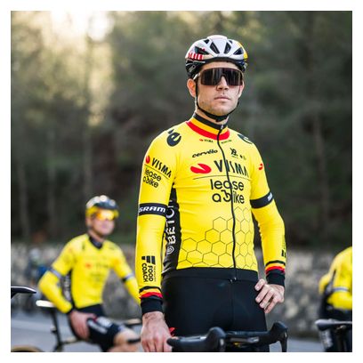 Maillot Manches Courtes Agu Enfant Team Visma Lease a Bike 25 Noir / Jaune 
