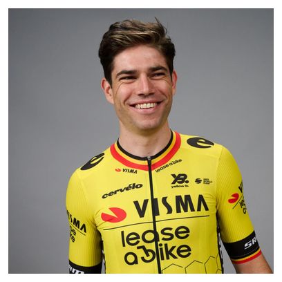 Maillot Manches Courtes Agu Enfant Team Visma Lease a Bike 25 Noir / Jaune 