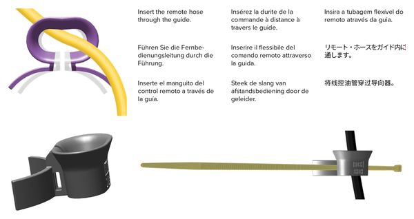 Lot de 2 Guide-Câbles/Durites RockShox Cable/Hose Line Guide Noir