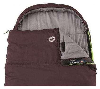 Outwell Sac de couchage Campion Lux fermeture éclair à gauche violet