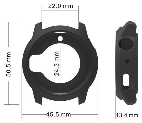 Sportenzia TPU Schutzcase COROS PACE 4 Vollschutz Hülle Schwarz