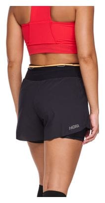 2-in-1 Hoka Skyglide Shorts Schwarz Damen