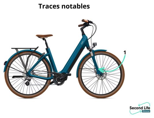 Produit Reconditionné - Vélo de Ville Électrique O2 Feel iSwan City Boost 6.1 Univ Shimano Altus 8V 540 Wh 28'' Bleu Cobalt