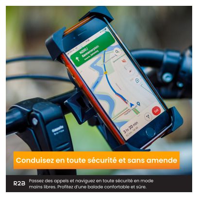 Support et Protection Smartphone Support de téléphone portable pour vélo R2B Rotation à 360 Degrés