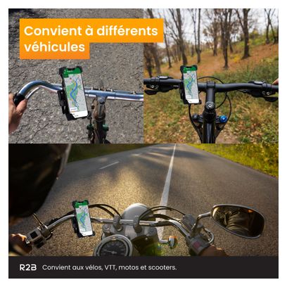 Support et Protection Smartphone Support de téléphone portable pour vélo R2B Rotation à 360 Degrés