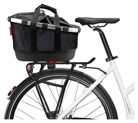 Panier de Porte-Bagage Klickfix Bikebasket GT Uniklip Fleurs Noires